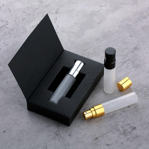 New Custom Logo Unique Single Mini Glass Perfume Pump Spray <b>Bottle</b> Silk Screen Printed Outer Paper Packaging <b>Box</b> for Gift - Product Image 3