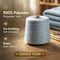 High Tenacity 100% Polyester 21S Ring Spun Yarn with 56.5 Strength for Sports Socks Sewing