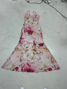 Vestido Largo Elegante Francés con Estampado Floral y Encaje, Corte Ajustado a la Cintura, Vestido Largo Femenino para Mujer - Product Image 6