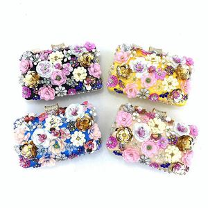 Sacs à main et sacs à bandoulière pour femmes, en gelée transparente, avec des perles de fleurs, de style designer de luxe - Product Image 2