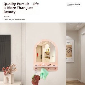 <span class=keywords><strong>Specchio</strong></span> in legno con ganci e mensola per bambini da bagno <span class=keywords><strong>specchio</strong></span> da parete con 2 pezzi ganci autoadesivi per bambini - Product Image 3