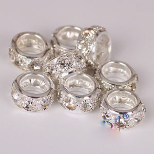 ลูกปัดโลหะชุบทอง 18k ขนาด 10/12 มม. ประดับเพชรซิคอน สำหรับทำสร้อยคอ DIY และเครื่องประดับ - Product Image 4