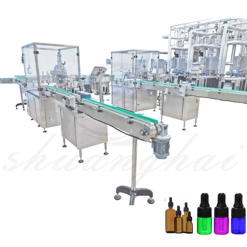 Automatic Essential oil Vial Bottling Filling Machine Line Plant Equipment Factory Manufacturer for Small Business