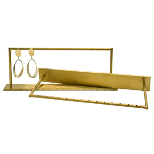 Jinsky Custom Gold Metal <strong>Earrings</strong> <strong>Rack</strong> Jewelry Bracelet Stand Luxury - Product Image 1