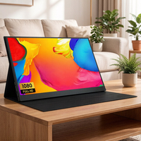 Monitor Portátil Delgado de 15.6 Pulgadas FHD 1080P IPS con Pantalla para Cuidado de la Vista, Monitor Portátil para Juegos y Viajes