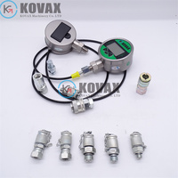 Kit de test de pression hydraulique numérique, 3 manomètres 250 400 600 BAR 3500 5800 8600 PSI pour outil de diagnostic de pompe d'excavatrice