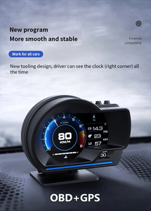 Compteur de vitesse numérique OBD2 P6 populaire pour voiture intelligente, électronique automobile multifonctionnelle HUD GPS - Product Image 4