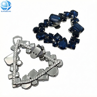 Breloques de chaussures en métal triangulaires brillantes avec boucles, clips de chaussures DIY en diamant et perles pour femmes, accessoires d'ornement pour chaussures