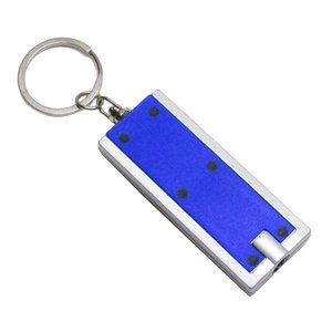Vente en gros de porte-clés personnalisés avec lumière LED et interrupteur à bouton, cadeaux promotionnels, Krt005, torche de signature, porte-clés en stock - Product Image 5