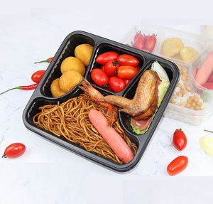 Eco Friendly Restaurant Rectangular Disposable Microwave Plastic PP Takeaway Box Food Containers