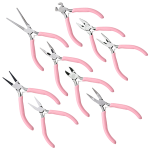 Großhandel Schmuckzangen Werkzeuge Ausstattung Lange Nadel Runde Flache Gebogene Schneidzange Schere Pinzette für DIY Schmuckherstellungswerkzeug - Product Image 4