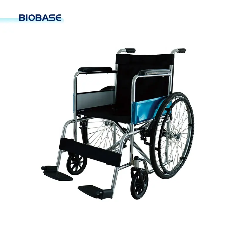 Fauteuil roulant manuel pliable Biobase avec roue arrière de 24 pouces équipée d'un fauteuil roulant léger