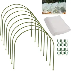 HJH360 Rust-Free Greenhouse Hoops Greenhouse Elbow Bracket Grow Tunnel Support Frame Plastic Coated Vegetable Planting Arch