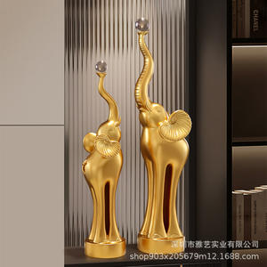 Moderna y Creativa Figura Decorativa de Elefante Esculpida en Resina Epoxi, Arte Popular para la Entrada del Hogar, Sala de Estar, Mueble de TV, Junto a la Ventana o Sobre el Suelo - Product Image 2