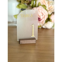 Numéros de table de mariage en forme d'arche givrée avec supports panneaux en acrylique et supports, parfaits pour la décoration