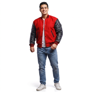 Veste Letterman unie personnalisée pour garçons et hommes Broderie de haute qualité disponible CollegeBaseballjacket pour hommes - Product Image 1