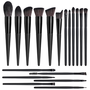 Ensemble de 18 pinceaux de maquillage, fibres synthétiques, manche en bois, poudre pour le visage, fard à joues, fard à paupières, kit de pinceaux cosmétiques professionnels - Product Image 2