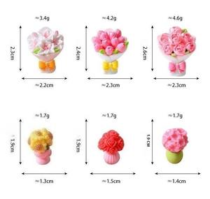 Accesorios de Resina con Forma de <span class=keywords><strong>Corazón</strong></span> de Niña Dulce, Rosas y Tulipanes, Adornos de Escritorio para Manualidades, Decoración de Tienda de Flores para Casa de Muñecas - Product Image 6