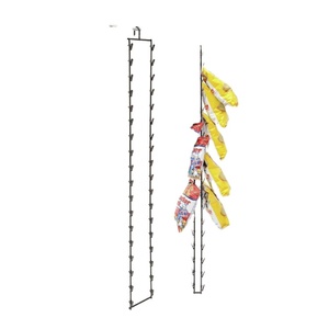 Treo Tường Bán Lẻ Kim Loại Merchandising Strips Clips Lip Strip Counter Top Dây Hiển Thị Đứng 2 Sợi Khoai Tây Chip Snack Rack - Product Image 1