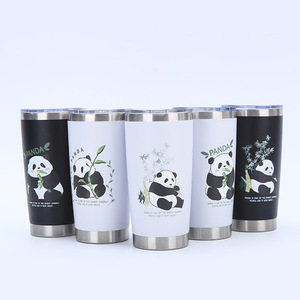 Thermos en acier inoxydable 304 de 20oz, gobelet isolé sous vide à <span class=keywords><strong>double</strong></span> <span class=keywords><strong>paroi</strong></span>, <span class=keywords><strong>panda</strong></span> mignon, <span class=keywords><strong>tasse</strong></span> à café, tyran de glace - Product Image 3