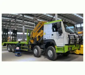 Nuevo 2024 China Sino Howo plataforma 30 toneladas hidráulica plegable articulada grúa montada en camión de construcción con cabrestante 20t - Product Image 1