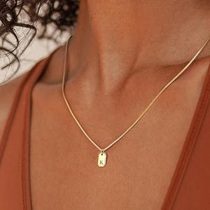 Vintage Cowrie Alphabet Round Necklace Hollow A-Z 26 <b>Initial</b> Letter Pendant Necklace Stainless Steel Jewelry - Product Image 4