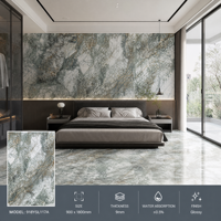 Azulejo de Porcelana con Aspecto de Mármol Brillante Moderno de Primera Calidad de 900x1800 mm |   Baldosas Antideslizantes y Antibacterianas de 10 mm de Grosor para Paredes y Pisos de Apartamentos