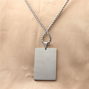 Stainless Steel <b>Playing</b> <b>Card</b> Pendant Necklace Men's Heart Pattern Geometric Design Gift Jewelry 12049 - Product Image 2