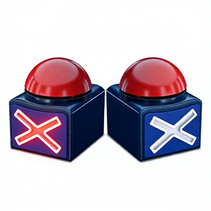 Botón de Respuesta Portátil con Sirena Fuerte y Luz Intermitente, Grabador de Voz de 5s para Aula, Familia, Fiestas y <span class=keywords><strong>Juegos</strong></span> - Product Image 1