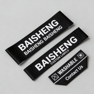 Étiquettes de col pliées personnalisées en satin brodé avec logo de marque, étiquettes de vêtements durables pour chemises en jean, accessoires vestimentaires - Product Image 4