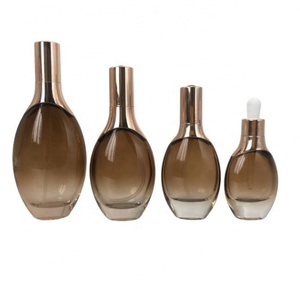 Cosmetic <b>Container</b> Set Cosmetics Cream Jar Glass Bottles Cosmetics Skincare Packaging Set 30g 50g 40ml 100ml 120ml Luxury - Product Image 1