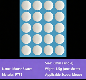 Ultra Durable Ice Style PTFE Mouse Skates, Dot Arc <b>Edge</b> <b>Rubber</b> Adhesive Custom Feet Pads - Product Image 5