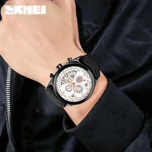 Montre à quartz décontractée pour <span class=keywords><strong>homme</strong></span> skmei 9282 Time Beauty avec grand cadran, étanche, <span class=keywords><strong>calendrier</strong></span>, 48 mm, trois petits cadrans, bracelet en cuir, livrée dans un coffret - Product Image 5