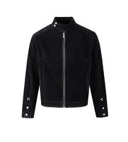 Veste de rue réversible pour homme en velours côtelé, coupe décontractée, style rétro, coupe-vent, respirante, col rabattable, idéale pour l'hiver