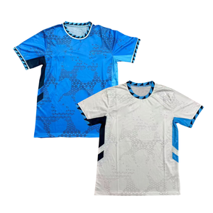 Maglia da Calcio Personalizzabile <span class=keywords><strong>Blu</strong></span> Brillante con Stampa Tribale, Tessuto Traspirante, Abbigliamento Sportivo per Adulti e Giovani, Maglia Away Israele 2026 - Product Image 1