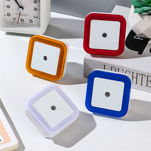 Light Sensor Night Lamp Induction Square Shape <strong>Stars</strong> Children's Room Aisle American Standard Plug in Led Night Light - Product Image 5