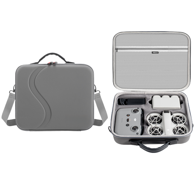 Drone Accessories Neo Carrying Case, PU Leather Case for Fly More Kit, Portable Shoulder Bag