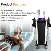 Nouvelle technologie 2 en 1, machine de stimulation musculaire EMS à rouleaux internes pour sculpter le corps, amincir et perdre du poids, réduire la graisse