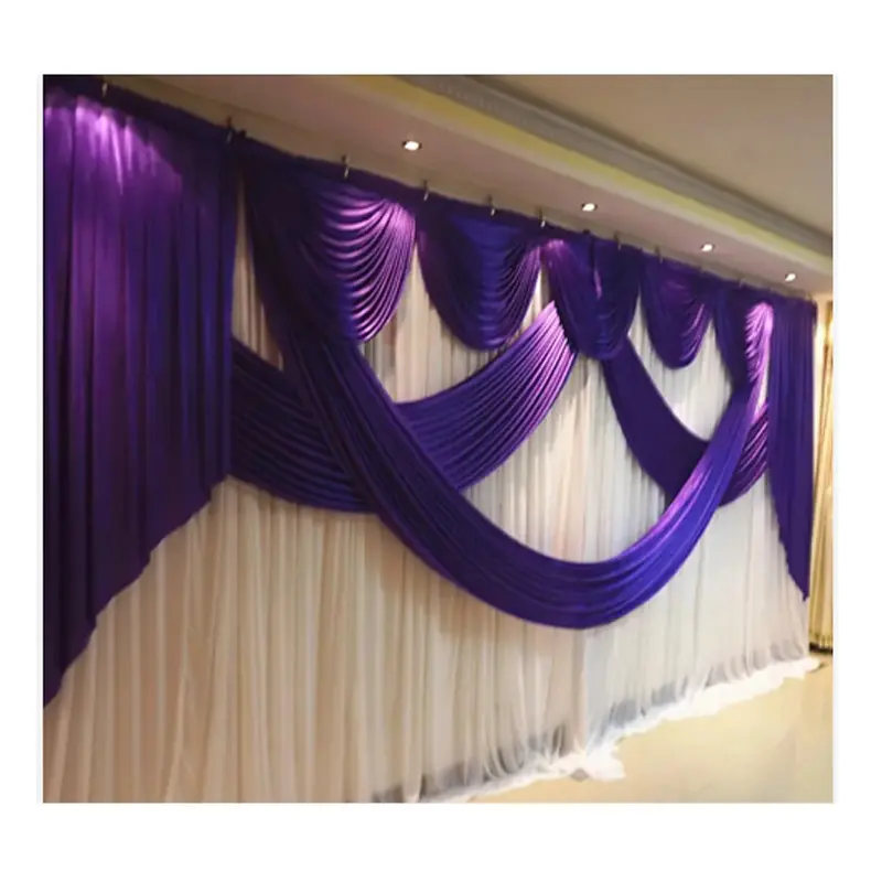 3M*6M wedding backdrop with swags 10ft*20ft Party Curtain stylist Celebration backcloth Stage curtain design decoration