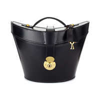 Boîte de rangement rigide de luxe en cuir pour chapeau de cowboy avec doublure en velours de marque, poignée et serrure à clé, sac de voyage pour chapeau