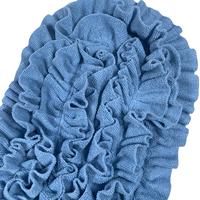 Recharges de têtes de balai serpillère plates en microfibre bleue personnalisées pour balai à poussière