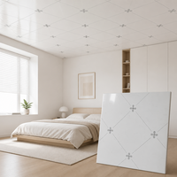Panneau de plafond en aluminium moderne 30*30, plaque carrée en métal, plafond suspendu avec isolation thermique pour salle de bain, maison, magasin
