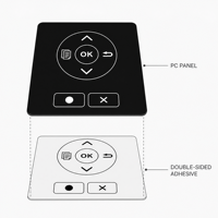 Clavier à membrane personnalisé pour PC, adhésif double face, panneau de commande industriel, OEM ODM, clavier imprimé, solutions d'interface de contrôle