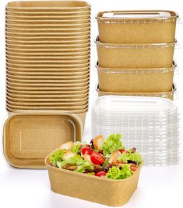 Gobelets et bols à soupe jetables biodégradables, écologiques, de qualité alimentaire, résistants à la graisse, étanches, avec couvercle, logo personnalisé/impression UV, pour nouilles - Product Image 1