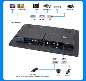 <span class=keywords><strong>Monitor</strong></span> Lcd da 13.<span class=keywords><strong>3</strong></span> pollici con <span class=keywords><strong>Hdmi</strong></span> Vga Av Bnc ingresso <span class=keywords><strong>Monitor</strong></span> Wide Screen per Cctv o <span class=keywords><strong>Computer</strong></span> - Product Image 5