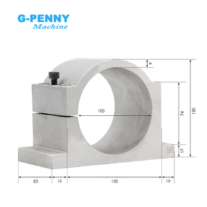 Motore Mandrino G-Penny 3.7KW ER20 D100 220V/380V Raffreddato ad Acqua Tipo Bullet con Staffa da 100mm 400Hz 24000RPM 2 Poli 4 Cuscinetti - Product Image 6