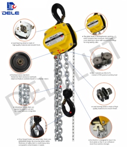 Palans à <span class=keywords><strong>chaîne</strong></span> DELE <span class=keywords><strong>de</strong></span> Hangzhou, excellent rapport qualité-prix, type allemand, capacité 10 tonnes, longueur <span class=keywords><strong>de</strong></span> <span class=keywords><strong>chaîne</strong></span> 9 mètres - Product Image 2