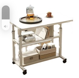 Mesa de Noche con Soporte Metálico, Altura Ajustable, Escritorio para Computadora, Escritorio Minimalista para Estudiantes, Dormitorio, Escritorio Familiar con Ruedas - Product Image 5