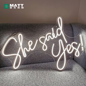 Enseigne néon LED personnalisée « <span class=keywords><strong>Elle</strong></span> a dit oui » pour mariage, « Marry Me », lumières LED, enseigne extérieure, décoration murale pour fête de fiançailles, toile de fond pour demande en mariage - Product Image 6