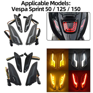 ชุดไฟท้าย LED พร้อมไฟเลี้ยวสำหรับ Vespa Sprint 50 125 150, ไฟเตือนมอเตอร์ไซค์แบบดัดแปลง - Product Image 2